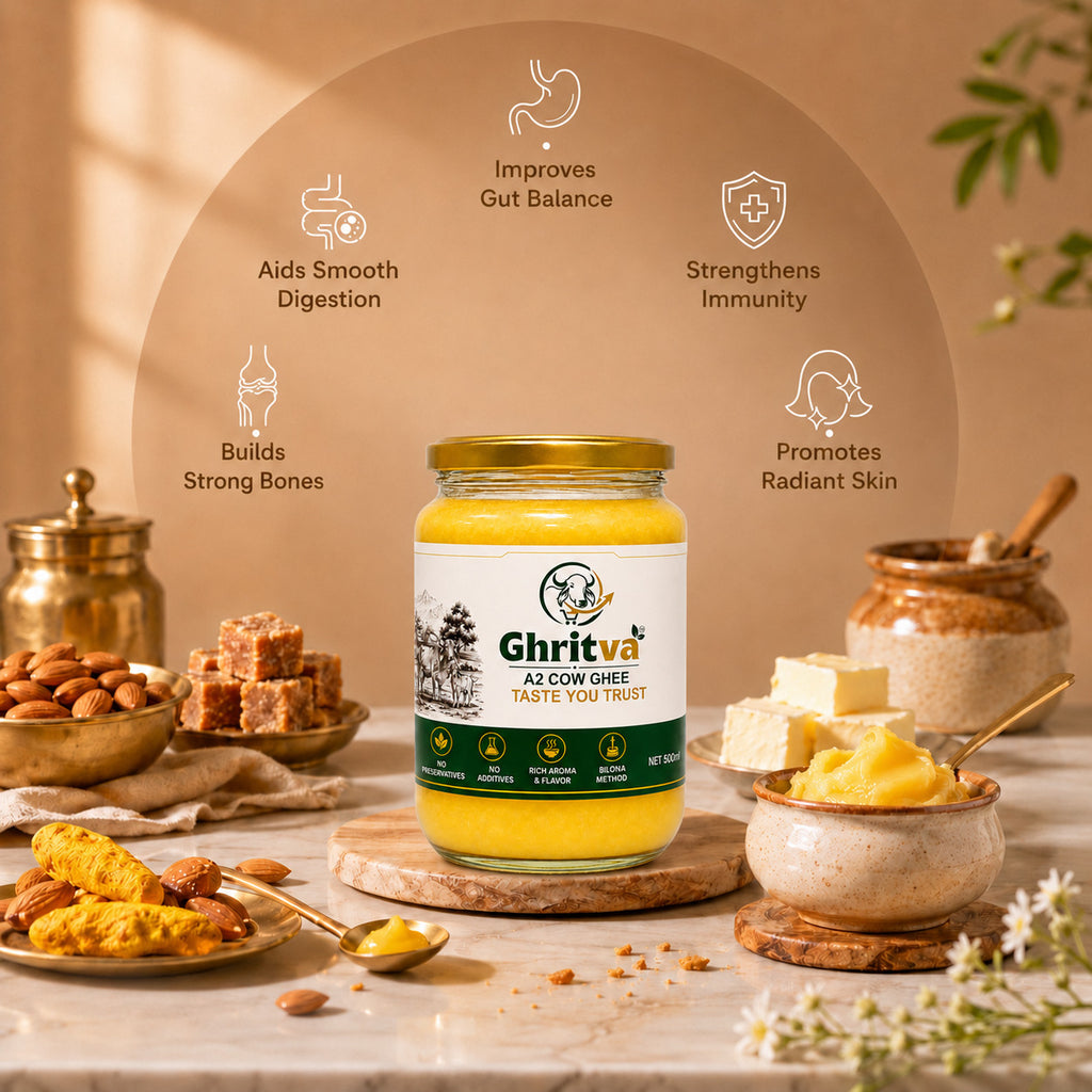 Desi Cow Ghee 500ml | Traditional Bilona Method | Pure, Natural, Aromatic & Danedaar | NABL Lab Tested (70+ Quality Tests)